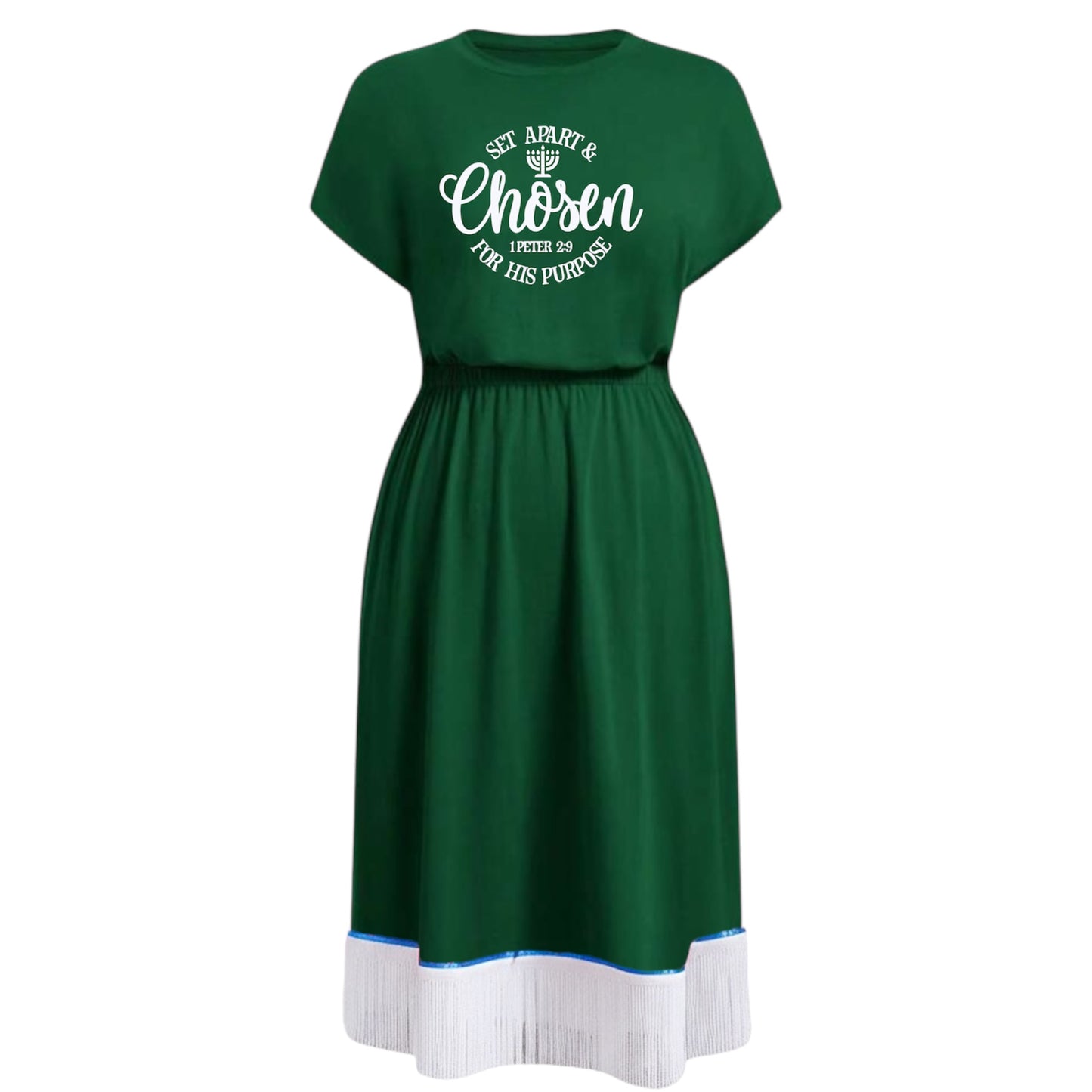 Plus Size Fringed Dress