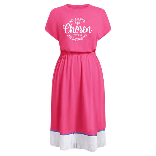Plus Size Fringed Dress