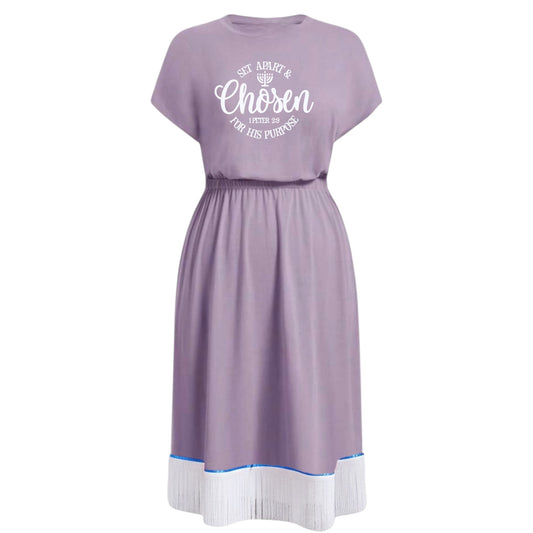Plus Size Fringed Dress